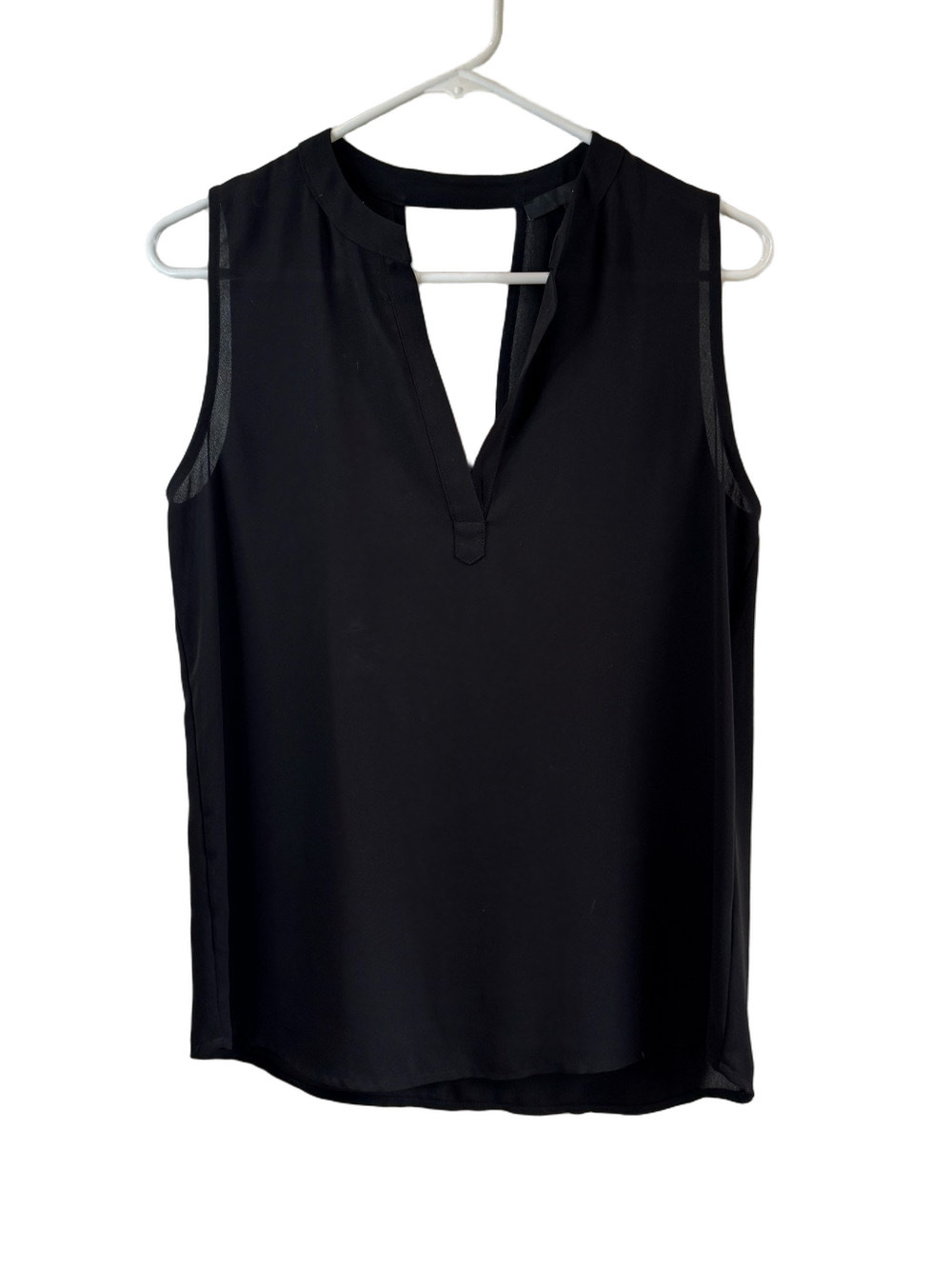 ☀️ {Anthro} RO+DE Black Chiffon Sleeveless Top